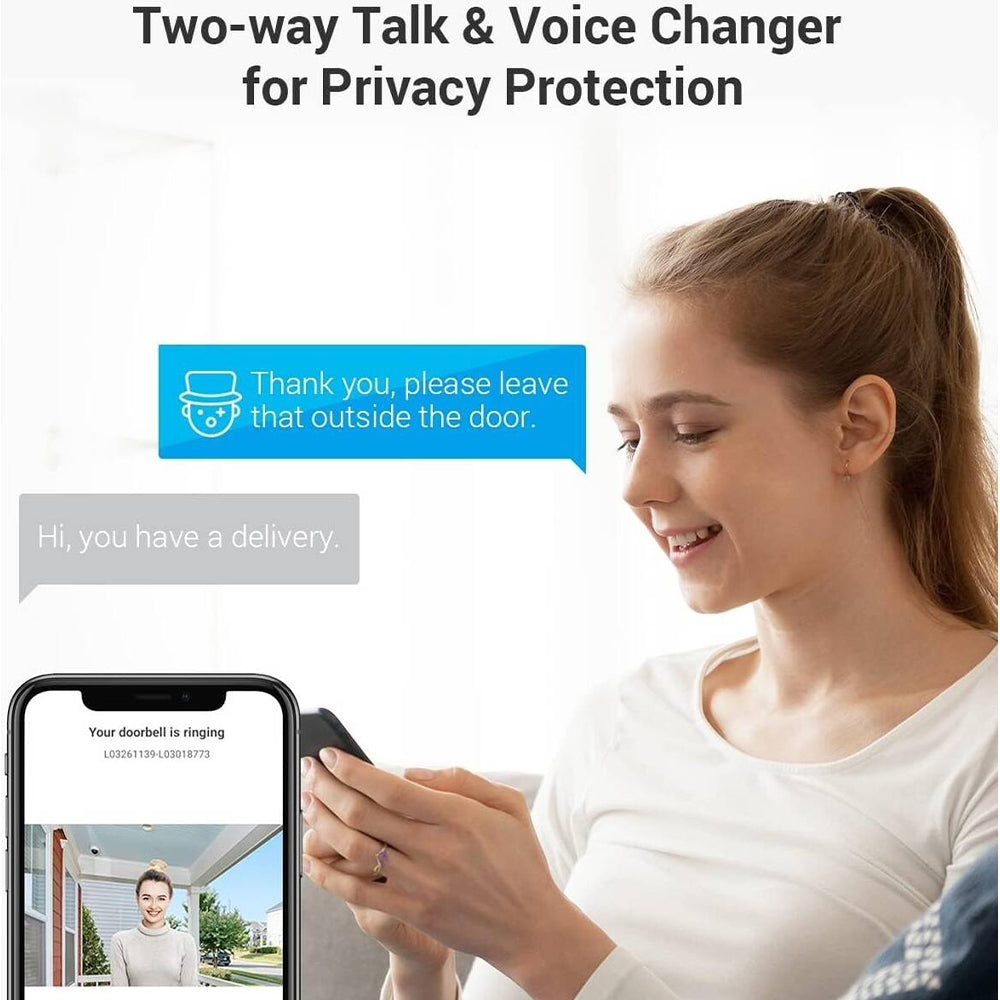 EZVIZ HP7 Smart Video Doorbell Intercom 2K 3MP 2.0mm