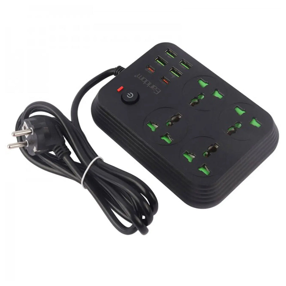 Earldom SC25 4Ports + 4USB + 2Type-C Power Strip 3.1A 3000W 2m