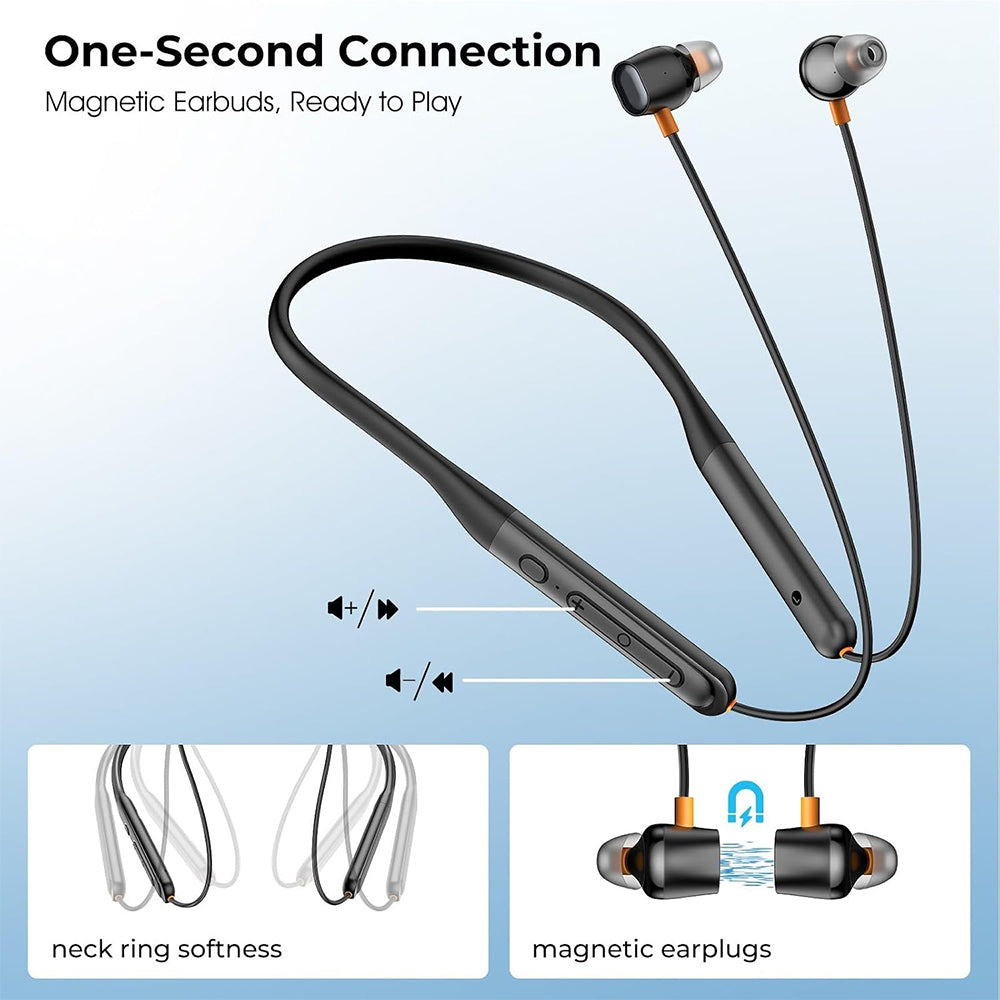سماعة أذن لاسلكية إكترا ENB-600B Active Neckband - أسود