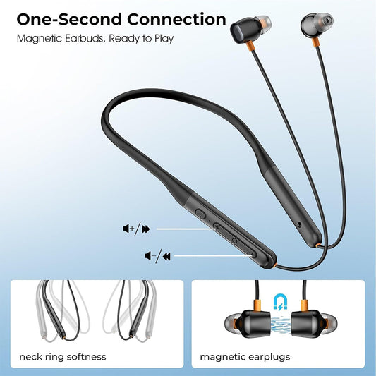 Ectra ENB-600B Active Neckband Wireless Earphone - Black
