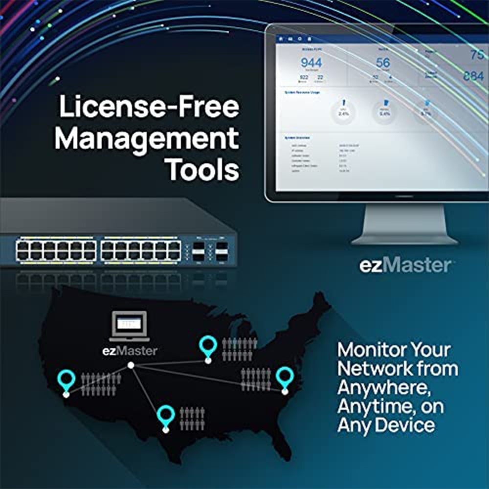 سويتش ان جينيس 24 منفذ 1000/100/10 ميجابت في الثانية PoE