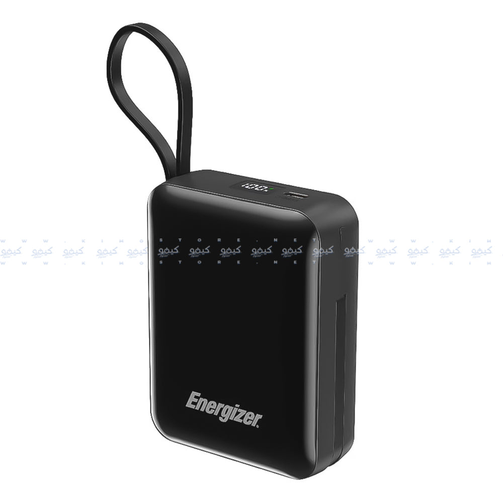 Energizer UE20077PQ Ultimate Power Bank PD Type-C 35W Fast Charging 20000mAh Built-In 2 Cables - Black