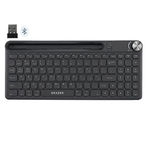 Erazer KS02 Rechargeable Dual Mode Bluetooth Wireless Keyboard English & Arabic - Black