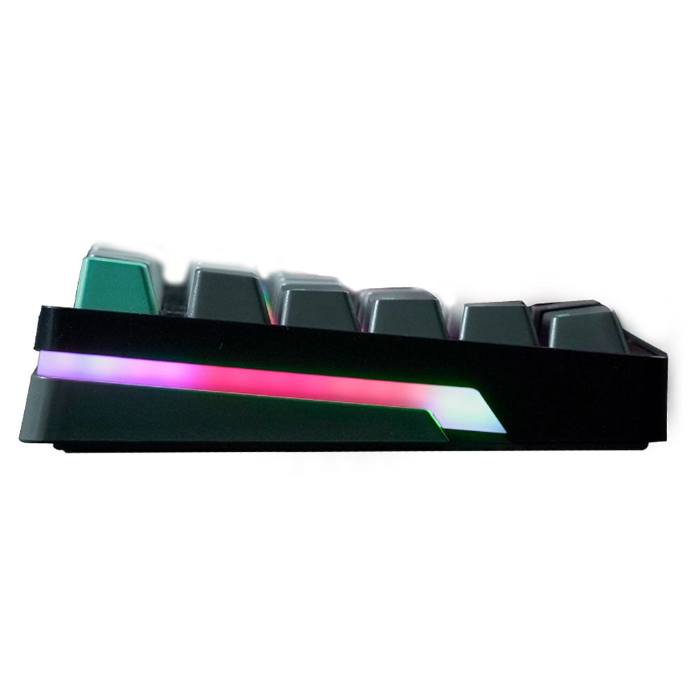 كيبورد فانتيك سلكي و لاسلكي بلوتوث سويتش أحمر RGB جيمنج إنجليزي وعربي ATOM PRO MK914 - أسود