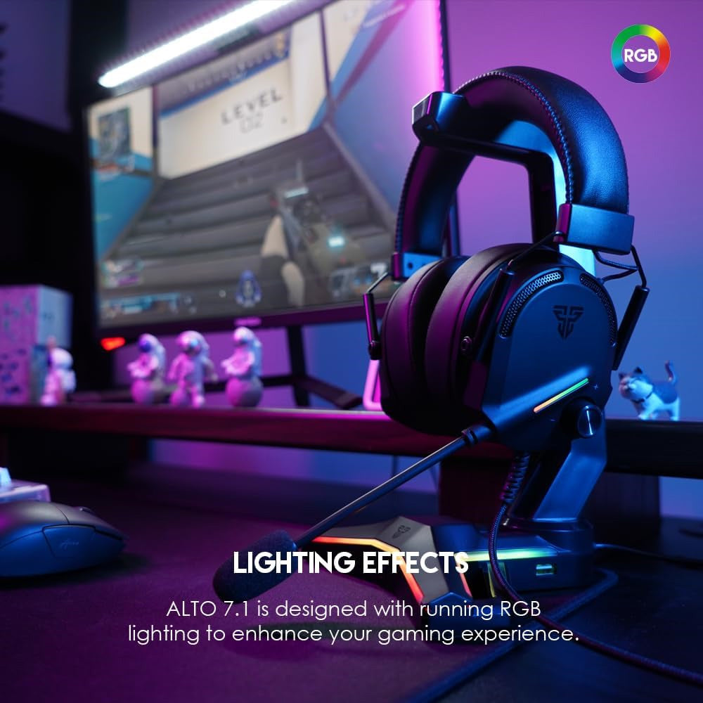 Fantech AlTO 7.1 HG26 RGB Gaming Headset 7.1 Surround Sound - Black