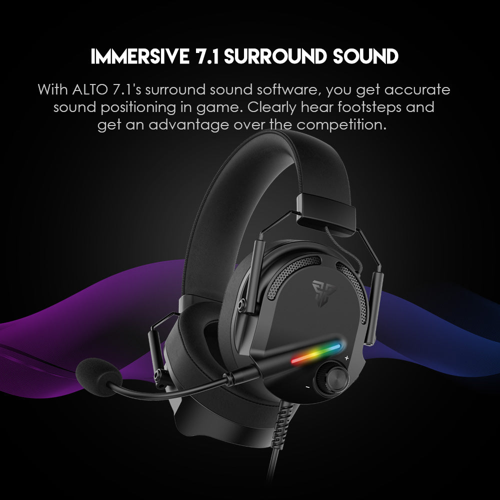 Fantech AlTO 7.1 HG26 RGB Gaming Headset 7.1 Surround Sound - Black