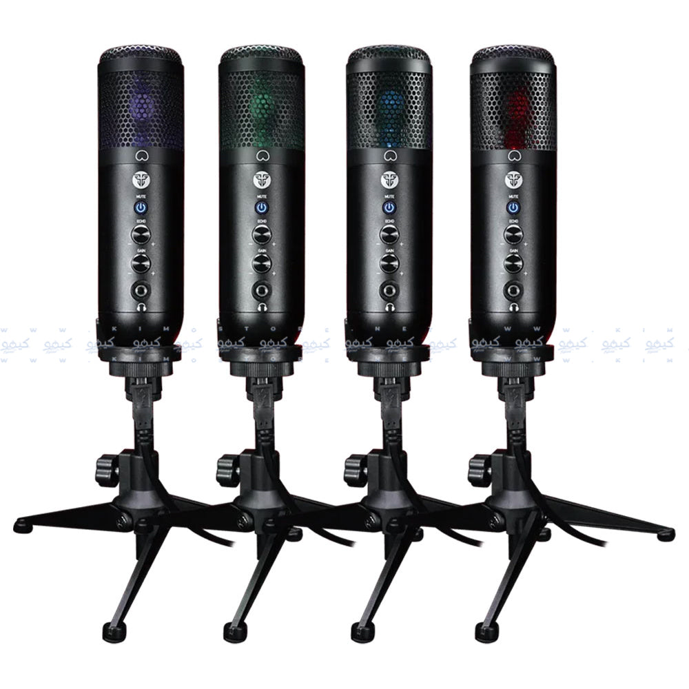 Fantech LEVIOSA MCX01 Condenser Wired RGB Gaming Microphone - Black