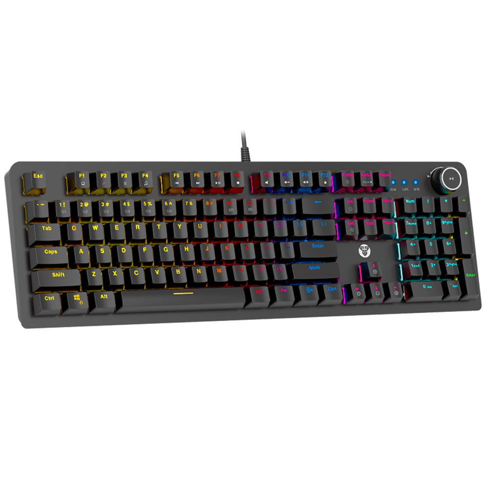 كيبورد فانتيك سلكي سويتش أزرق RGB جيمنج إنجليزي وعربي Maxpower MK853V2 - أسود