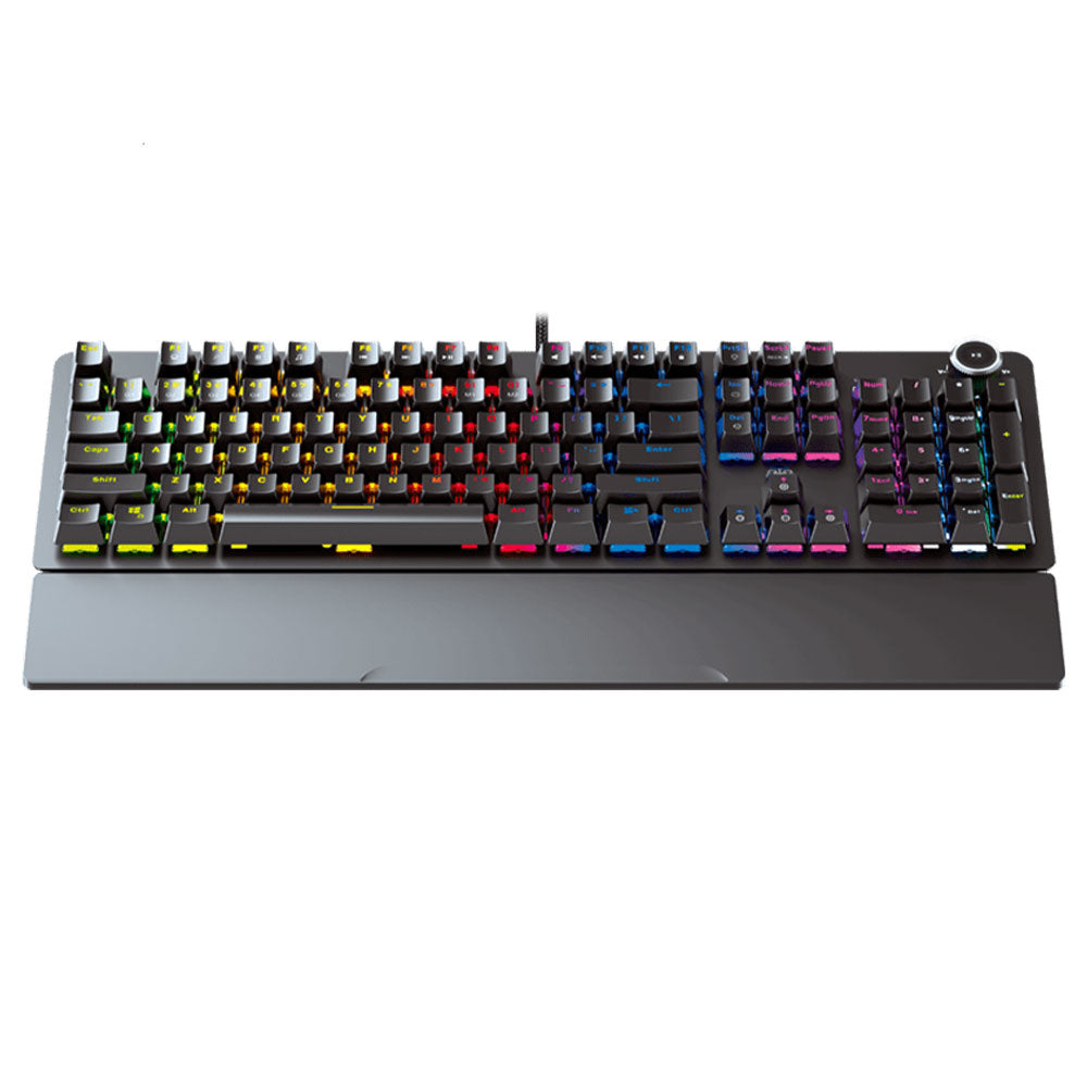 كيبورد فانتيك سلكي سويتش أزرق RGB جيمنج إنجليزي وعربي Maxpower MK853V2 - أسود