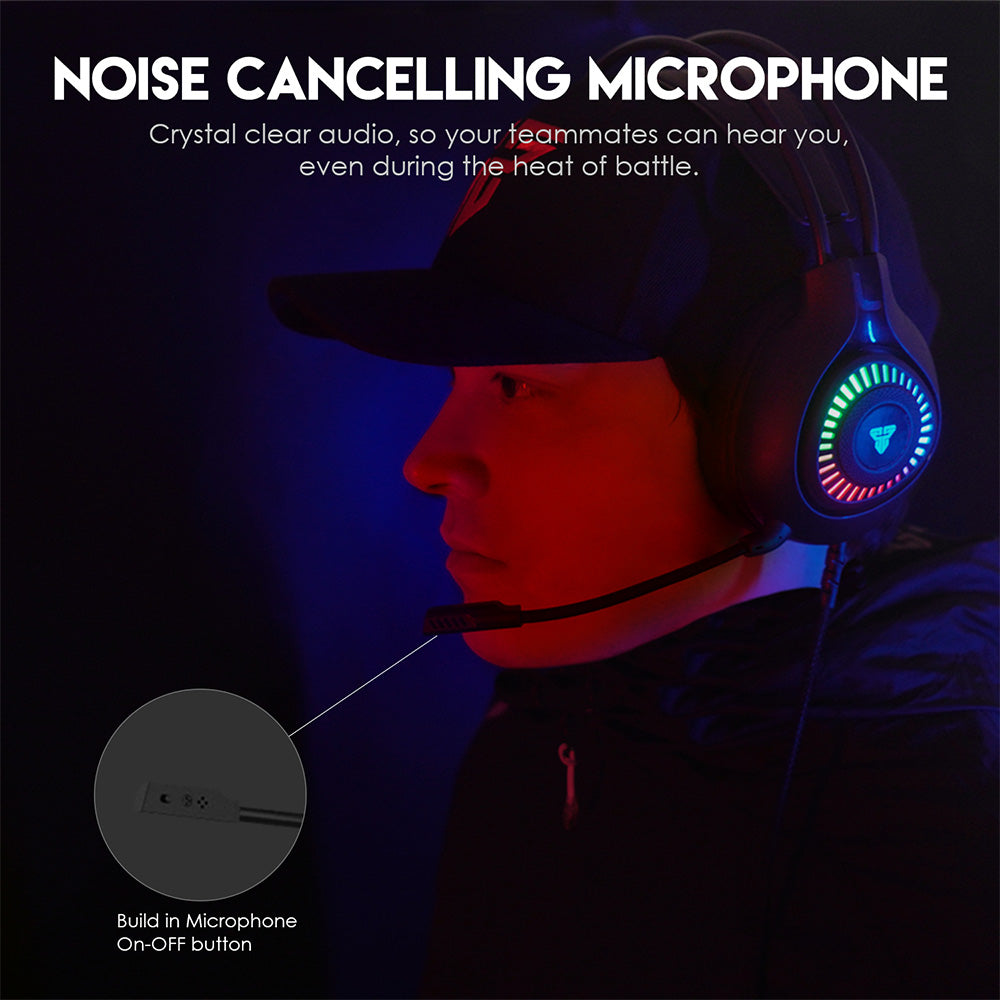 Fantech ORBIT HG25 RGB Gaming Headset 7.1 Surround Sound With Noise-Cancelling Mic - Black