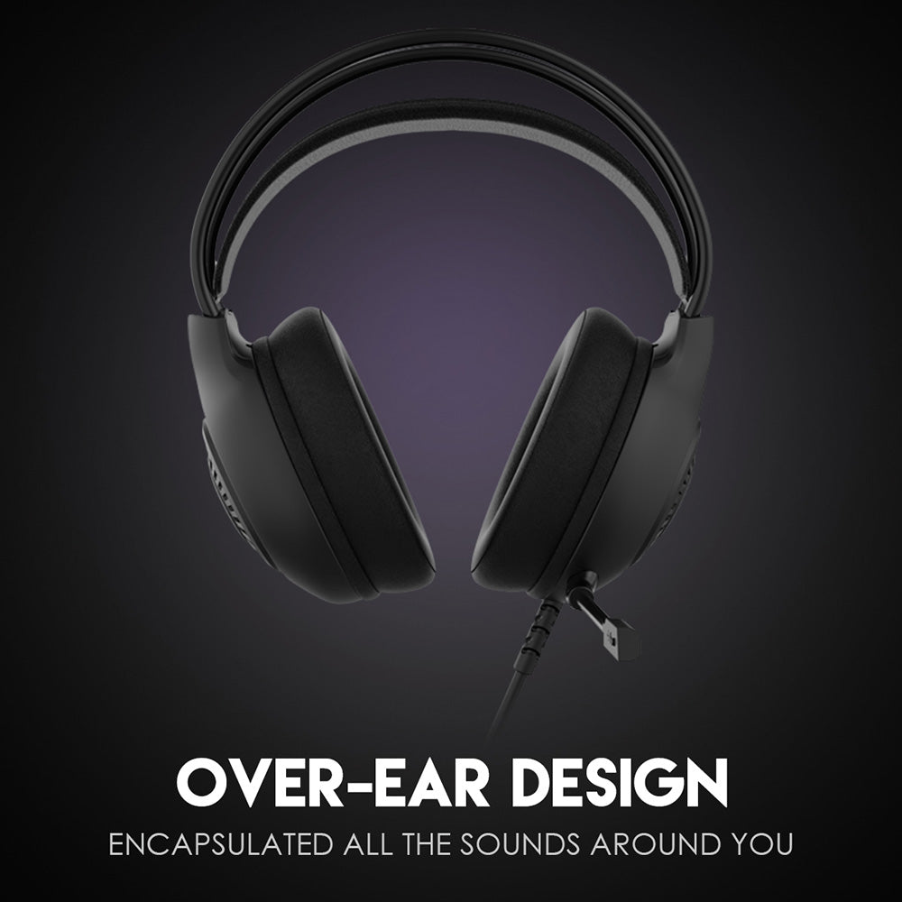 Fantech ORBIT HG25 RGB Gaming Headset 7.1 Surround Sound With Noise-Cancelling Mic - Black