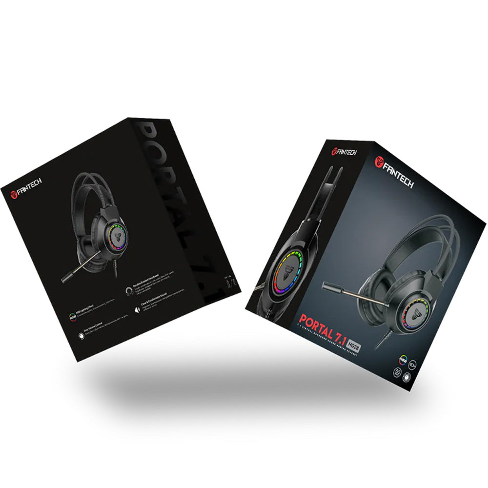 Fantech PORTAL 7.1 HG28 RGB Gaming Headset 7.1 Surround Sound - Black