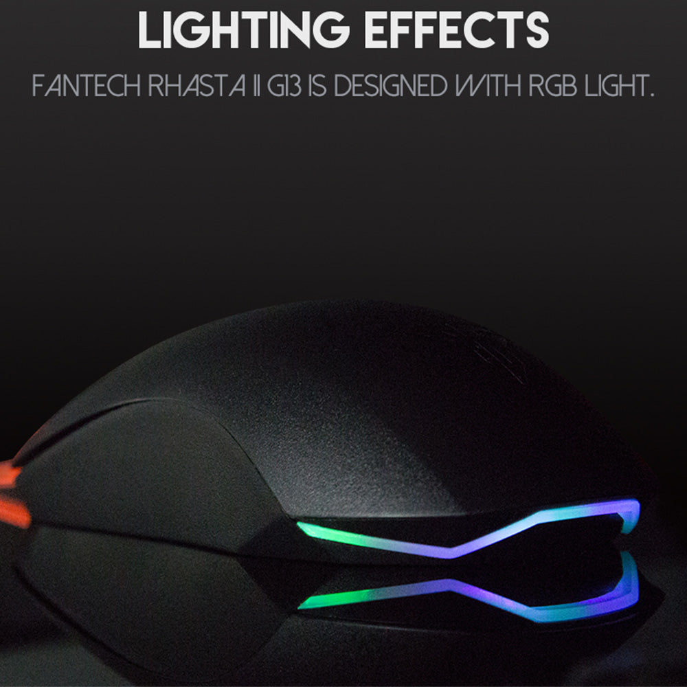 Fantech RHASTA II G13 PRO Wired RGB Gaming Mouse 2400Dpi - Black