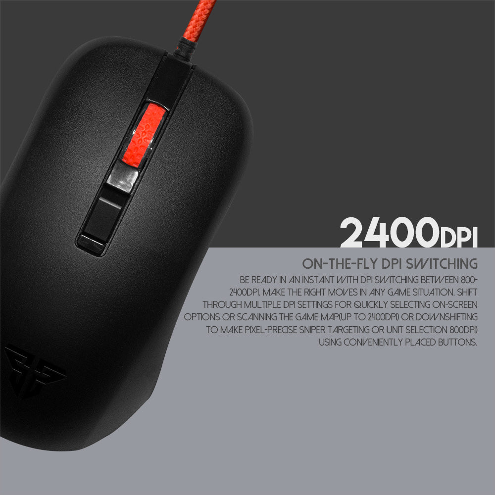 Fantech RHASTA II G13 PRO Wired RGB Gaming Mouse 2400Dpi - Black