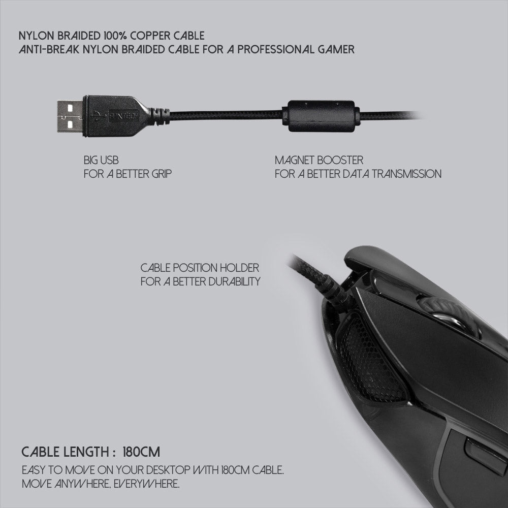 Fantech THOR X9 Rainbow Mouse 4800Dpi - Black