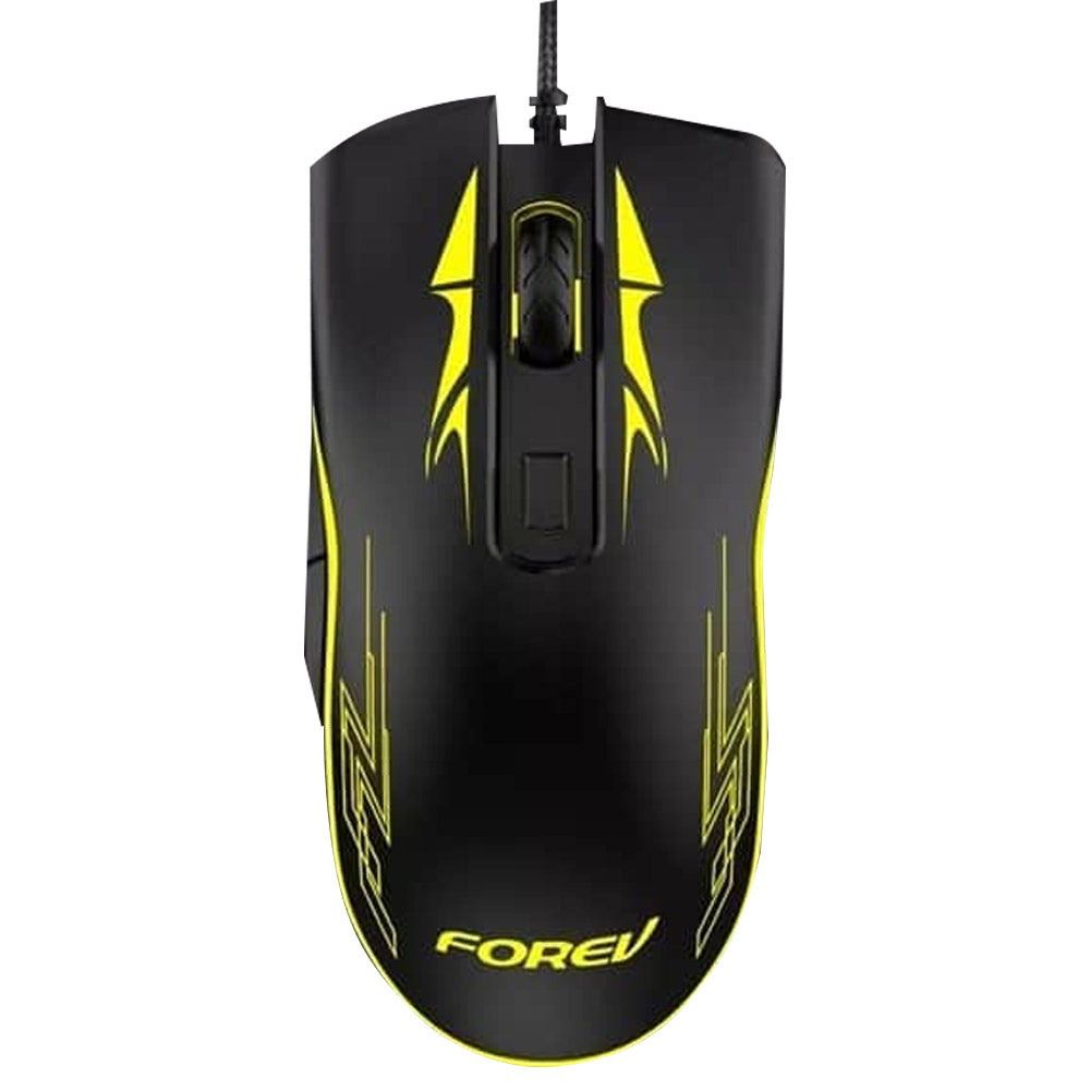 Forev FV-509 Wired RGB Gaming Mouse 6400Dpi - Black