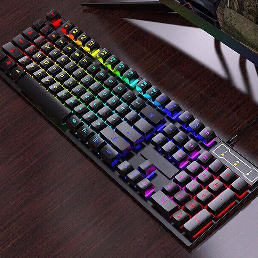 Forev FV-Q305S Wired Rainbow Gaming Keyboard + Mouse 