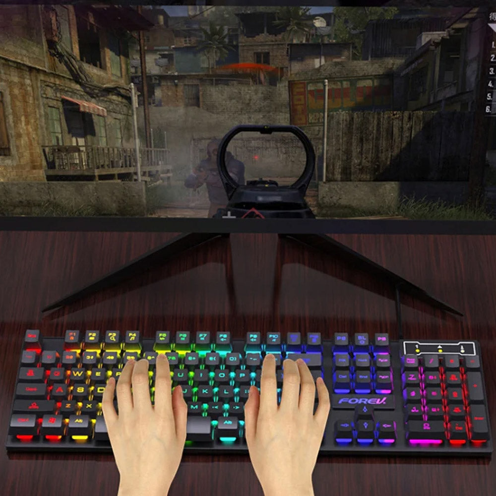 Forev FV-Q305S Wired Rainbow Gaming Keyboard 