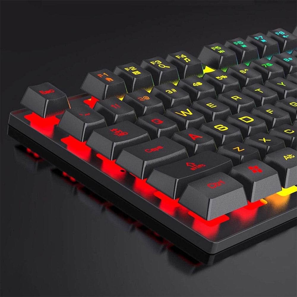 Forev  Wired Rainbow Gaming Keyboard + Mouse Combo English & Arabic