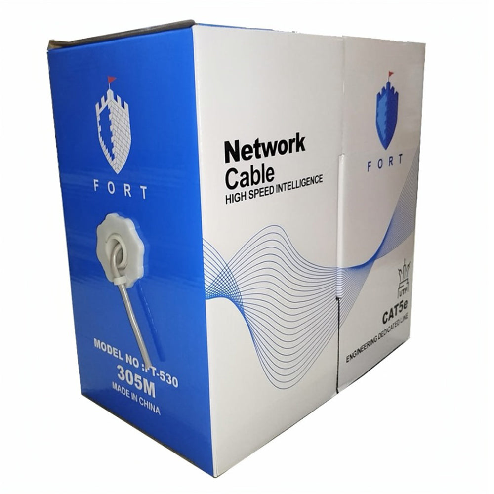 كابل نت وورك فورت 305 متر FT-530 Cat5e UTP - رمادي 