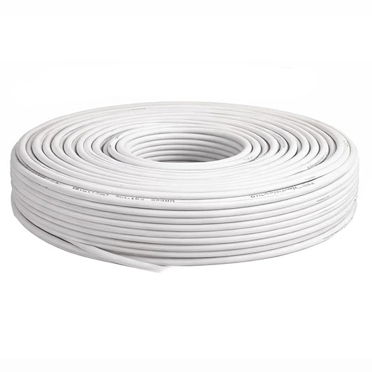 كابل قمر صناعي فوكس 50 ياردة RG6 Al Foil + 96x0.12 Al - أبيض