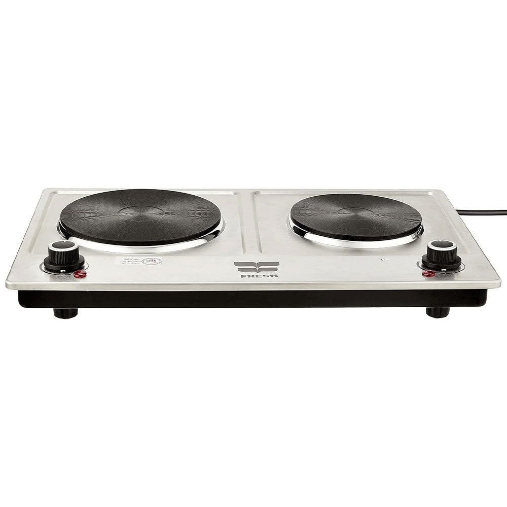 Fresh Hot Plate Double Stainless Steel 2 Burners 2500W