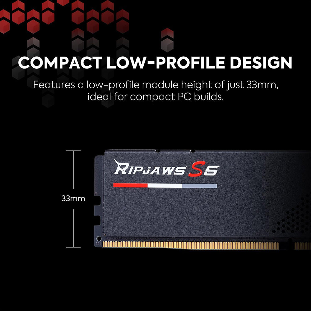 رام جي سكيل 32 جيجابايت (2×16 جيجابايت) 5600 ميجاهرتز Ripjaws S5 DDR5 - أسود