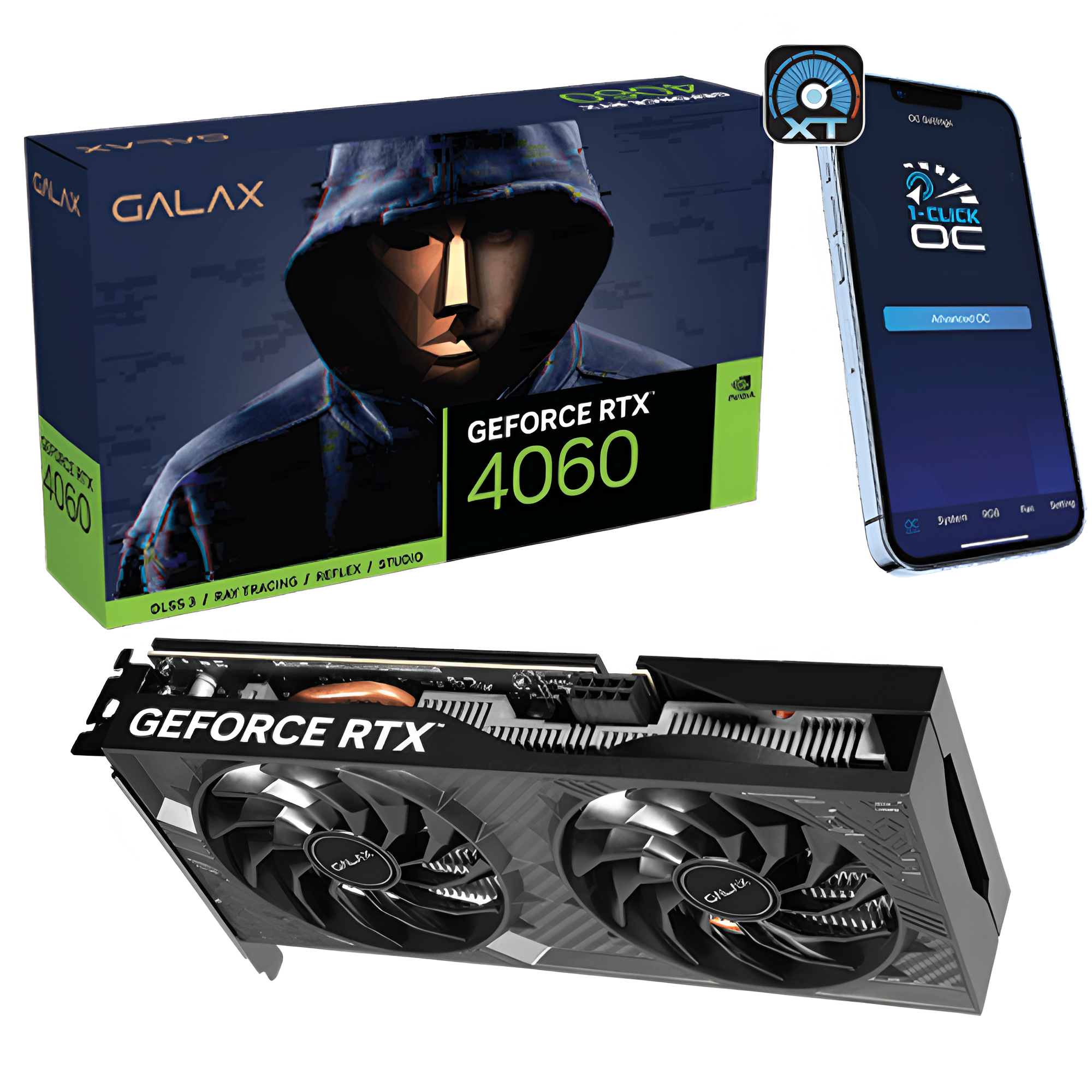 GALAX GeForce RTX 1-Click OC 2X V2 8GB GDDR6 Graphics Card