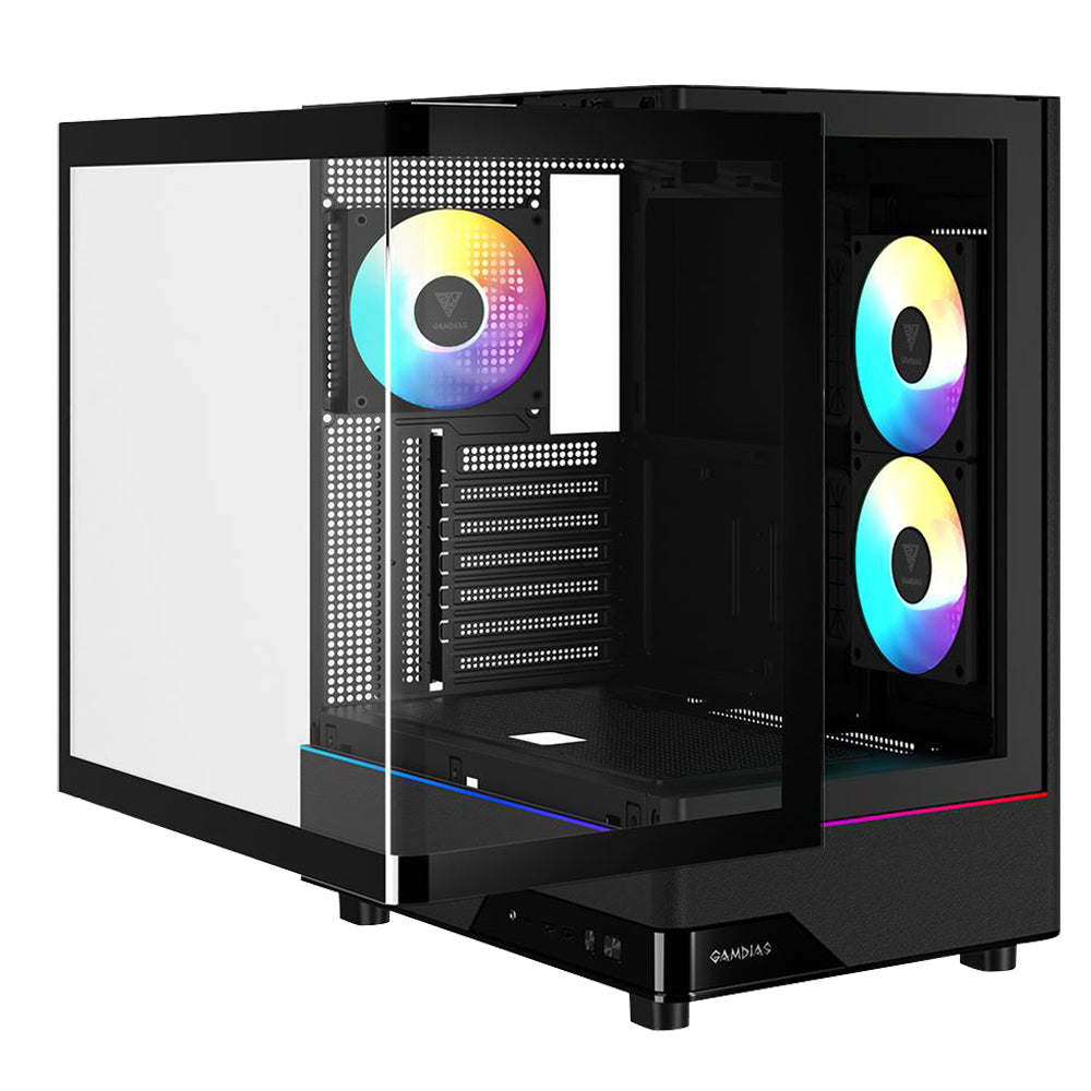 Gamdias ATLAS M5 ARGB Gaming Mid Tower Case - Black