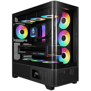 Gamdias ATLAS P2 CG ARGB Gaming Mid Tower Case - Black