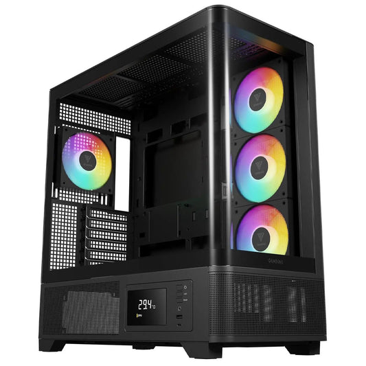 Gamdias ATLAS P2 CG ARGB Gaming Mid Tower Case - Black