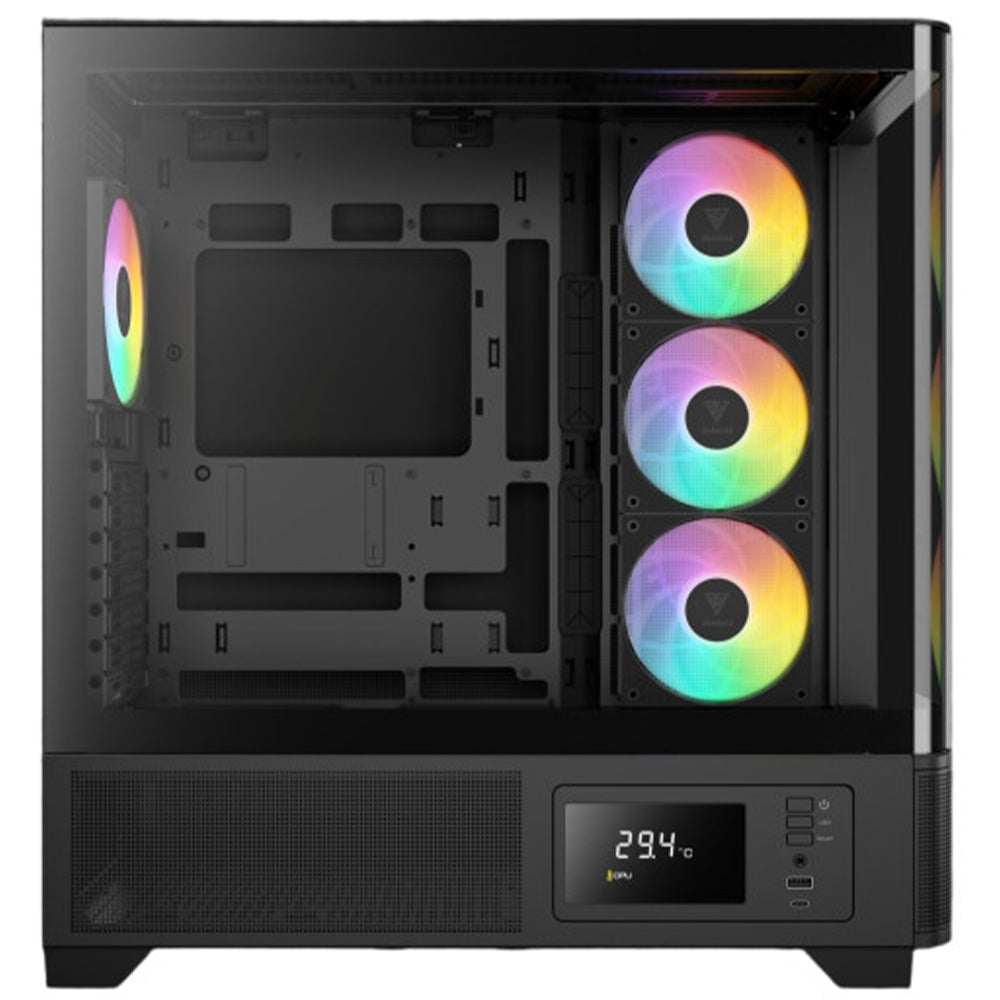 Gamdias ATLAS P2 CG ARGB Gaming Mid Tower Case - Black