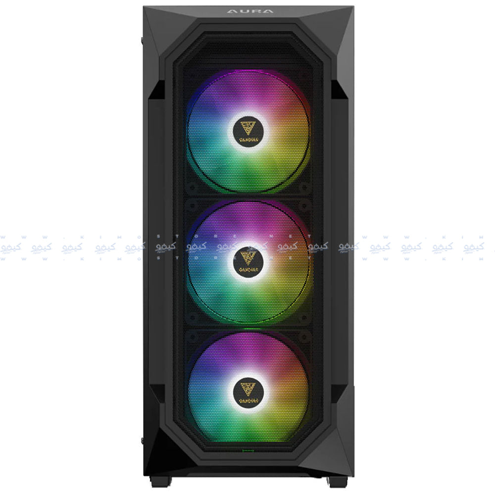 ARGB Gaming Mid Tower Case + AURA GP650 80 Plus White Power Supply 650W