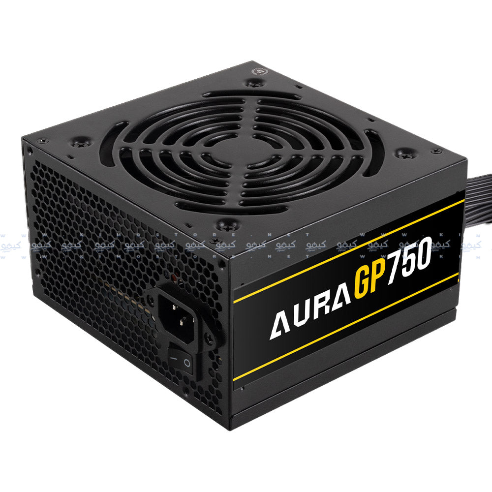كيس ميد تاور جامدياس ARGB جيمنج AURA GC2 ELITE + باور سبلاي 80 بلس ابيض 750 وات AURA GP750