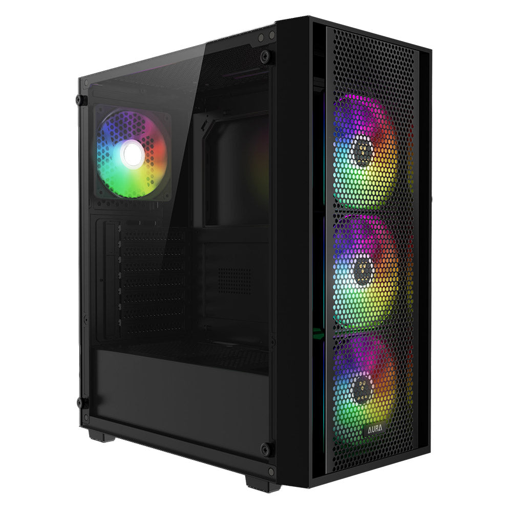 Gamdias AURA GC2 ELITE ARGB Mid-Tower Case + AURA GP750 Power Supply 80 PLUS White 750W