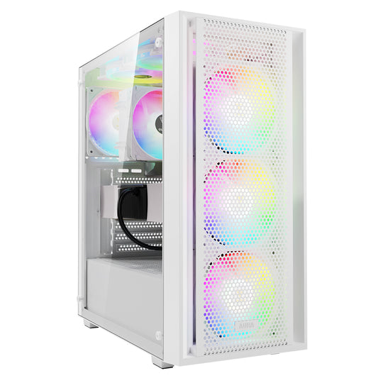 Gamdias AURA GC2 ELITE WHITE ARGB Gaming Mid Tower Case + AURA GP750 80 Plus White Power Supply 750W