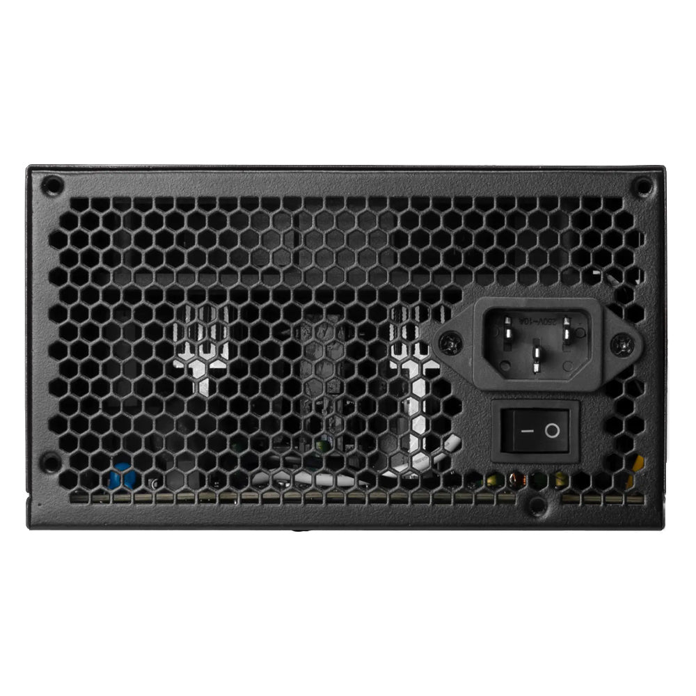 كيس ميد تاور جامدياس ARGB جيمنج AURA GC2 ELITE WHITE + باور سبلاي 80 بلس ابيض 750 وات AURA GP750