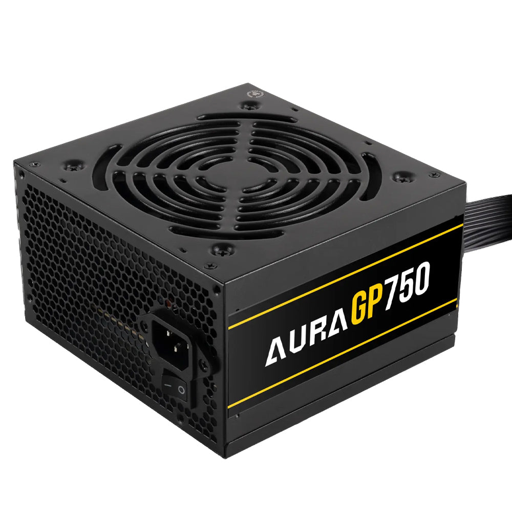 كيس ميد تاور جامدياس ARGB جيمنج AURA GC2 ELITE WHITE + باور سبلاي 80 بلس ابيض 750 وات AURA GP750