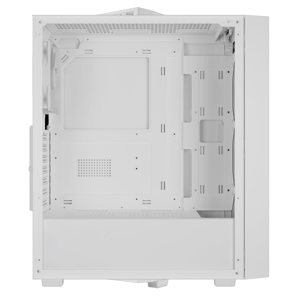 كيس ميد تاور جامدياس ARGB جيمنج AURA GC2 ELITE WHITE + باور سبلاي 80 بلس ابيض 750 وات AURA GP750