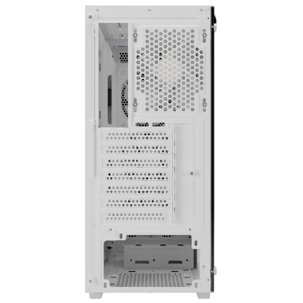 كيس ميد تاور جامدياس ARGB جيمنج AURA GC2 ELITE WHITE + باور سبلاي 80 بلس ابيض 750 وات AURA GP750
