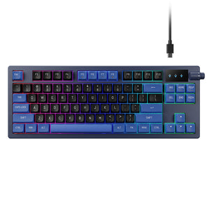كيبورد جامدياس سلكى سويتش أحمر RGB جيمنج إنجليزى HERMES E7