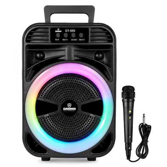 Gamma GT-885 RGB Portable Bluetooth Speaker With Mic 1.0
