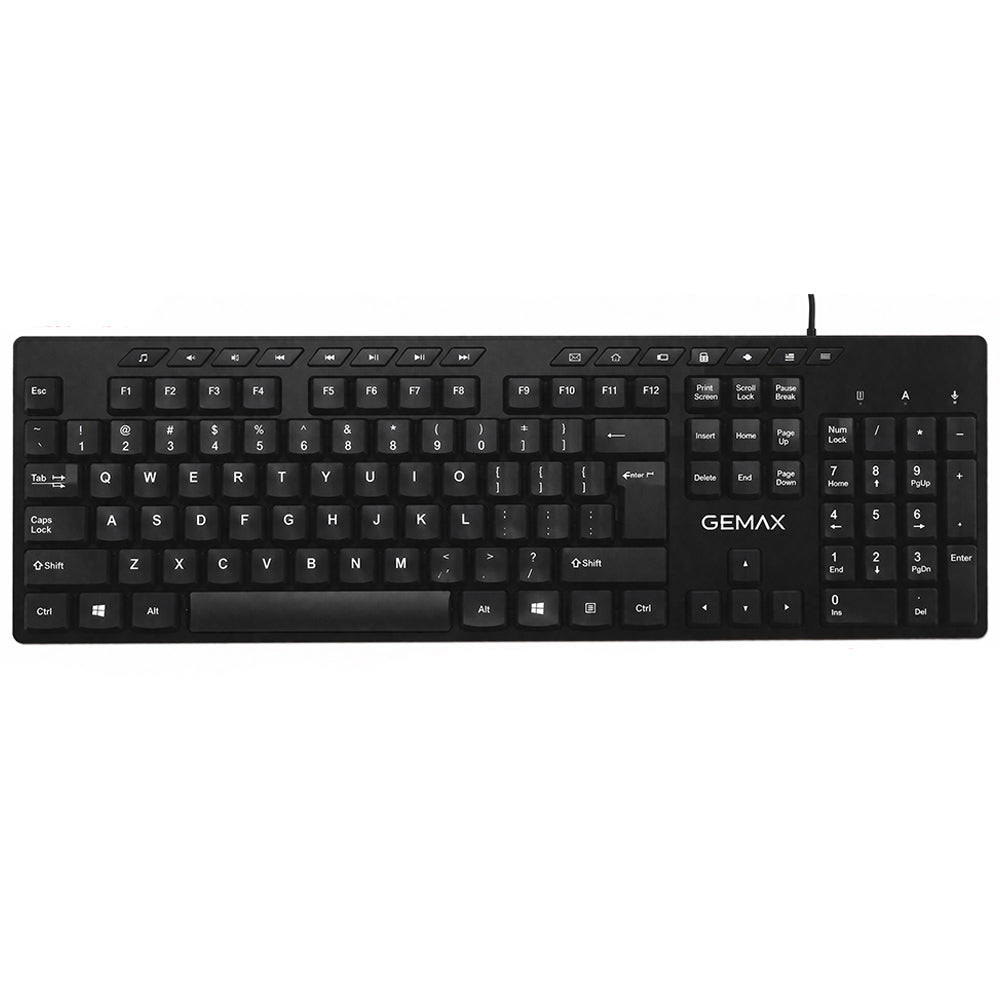 Gemax K519 Wired Keyboard English & Arabic - Black