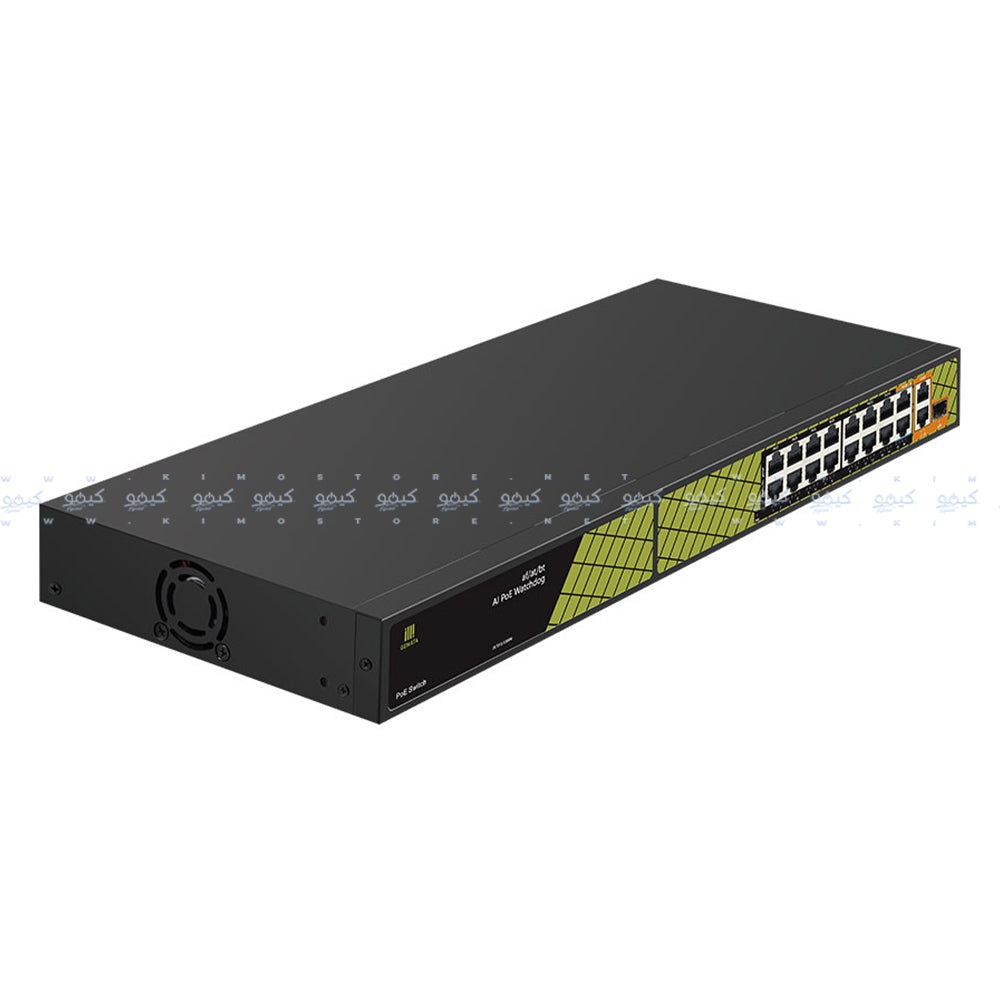 Genata GNT-P4813V6 Rackmount Switch 16 Ports PoE 10/100Mbps + 2 Ports RJ45 10/100/1000Mbps Uplink + 1 Port SFP 10/100/1000Mbps