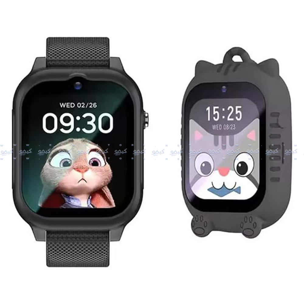 General GW29 Kids 4G Smart Watch Black Case With Black Strap