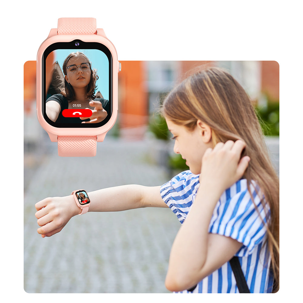 General GW29 Kids 4G Smart Watch Pink Case With Pink Strap