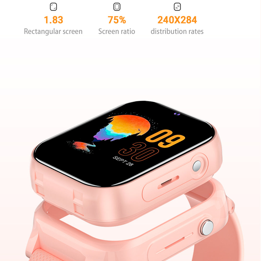 General GW29 Kids 4G Smart Watch Pink Case With Pink Strap