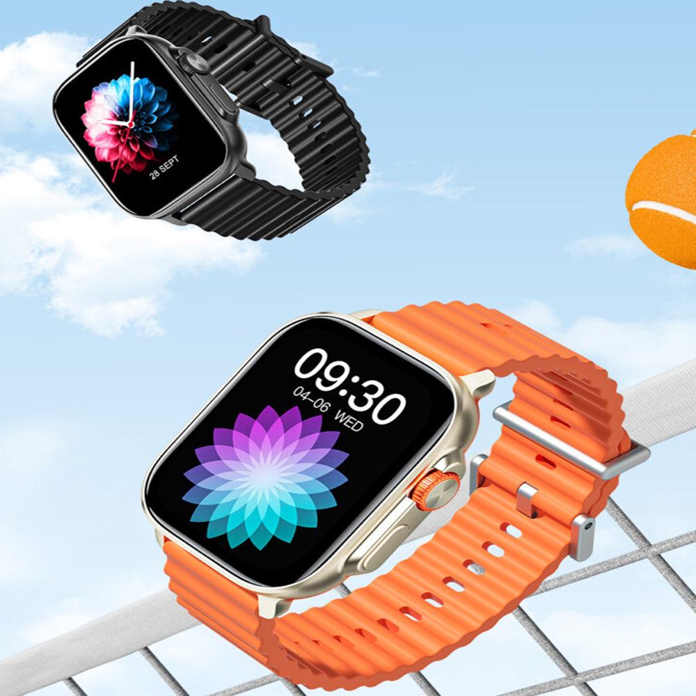 Smart Watch Black Case With Black Strap