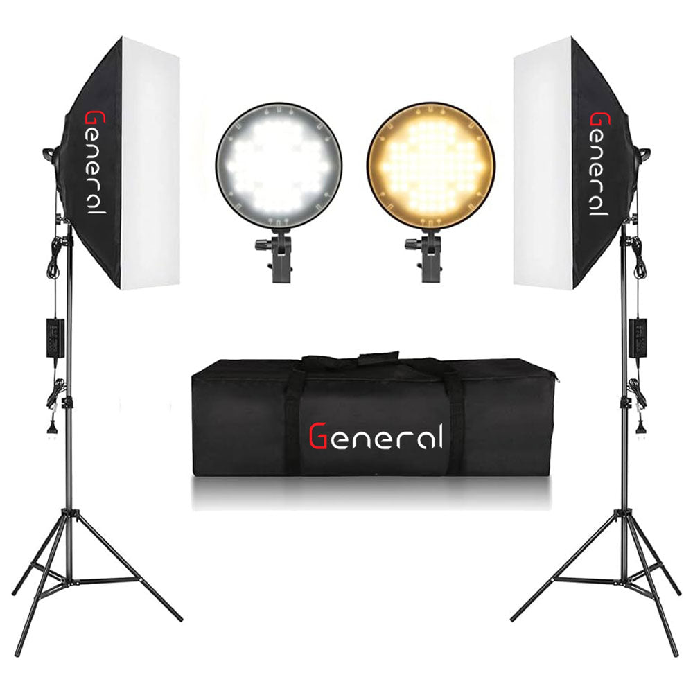 General Light Kit Softbox With 2 Lamp 100W