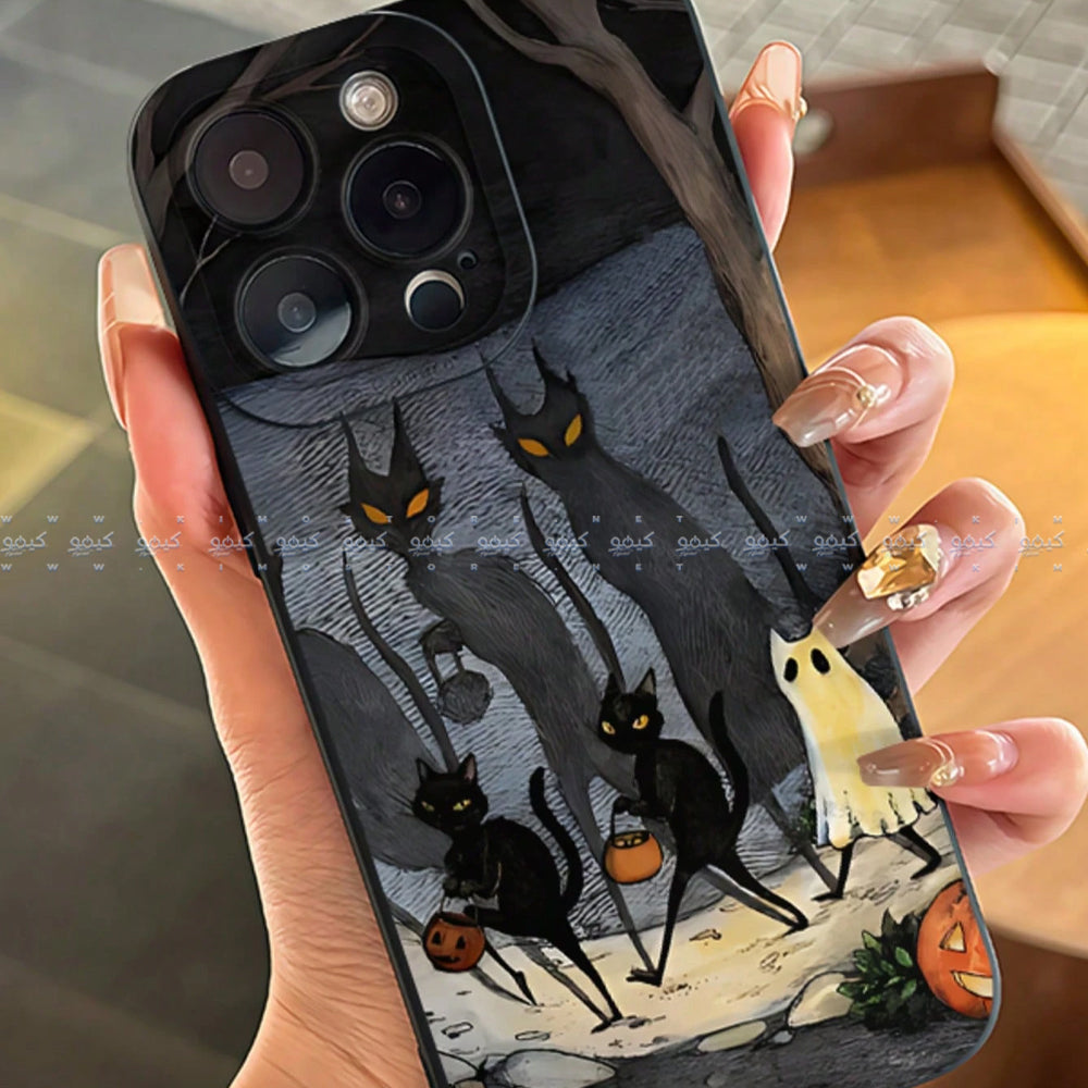 Ghost Pumpkin Halloween Themed Phone Cover